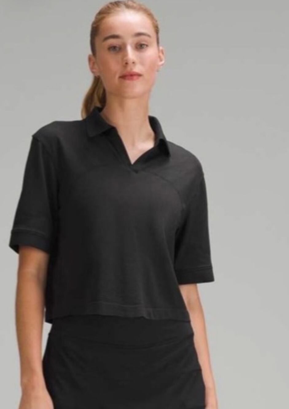 Lululemon Swiftly Tech Relaxed-Fit Polo Shirt Black Sz 12 New without tags